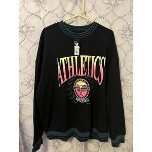 Men's Fleece Graphic Crewneck Pullover Sweatshirt‎ Original Use Size XL